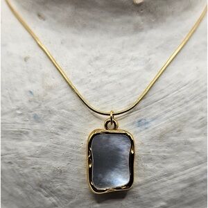 Women’s Necklace, French Pearl Necklace, Gold Necklace